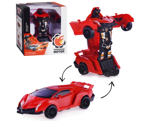 Трансформер Робот-машина Краш, инерц. механизм, красный