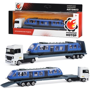 Набор машин металл. "Транспорт" Автовоз, Трамвай