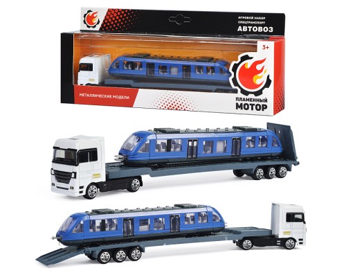 Набор машин металл. "Транспорт" Автовоз, Трамвай
