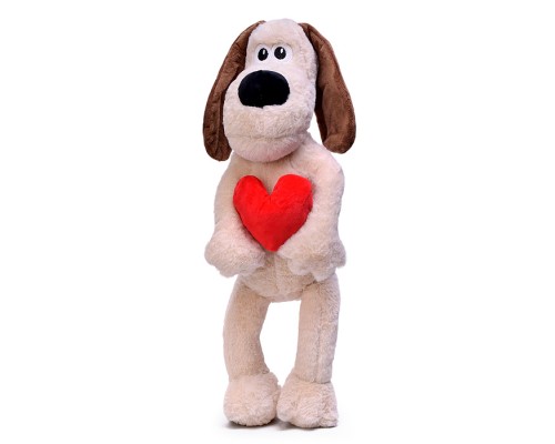 Мягкая игрушка "Собака" с сердечком, 48 см.