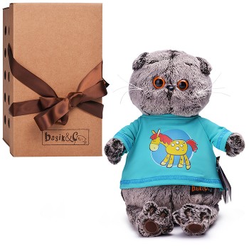 Кот Басик в лонгсливе с лошадкой