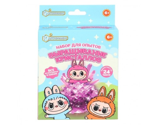 Набор по выращиванию кристаллов веселый монстрик в кор. IQ Эксперимент