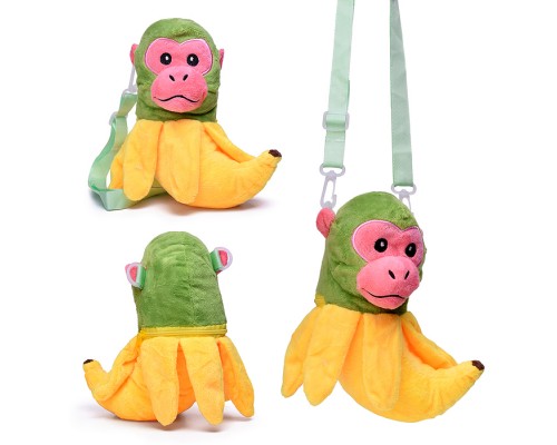 Мягкая игрушка "Обезьяна" с бананом, 30 см.
