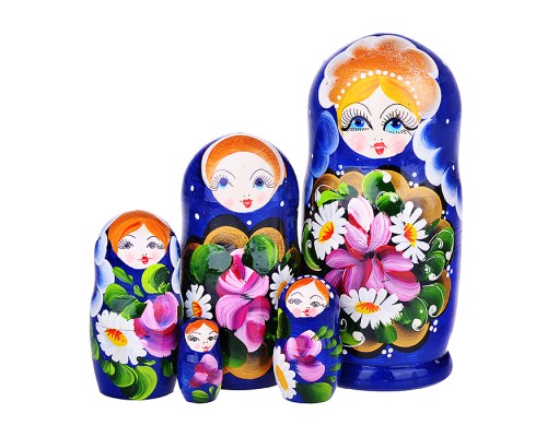 Матрешка 5 в 1 расписная большая