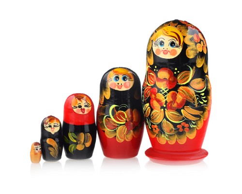 Матрешка 5 в 1 расписная малая