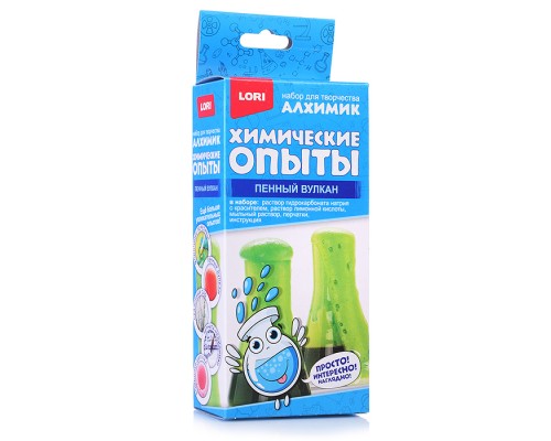 Химические опыты. Пенный вулкан "Зеленый"