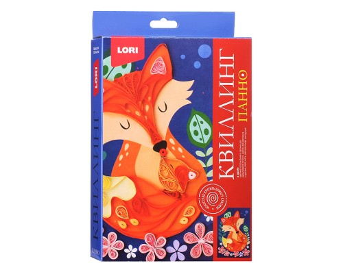 Квиллинг. Панно "Лисичка"