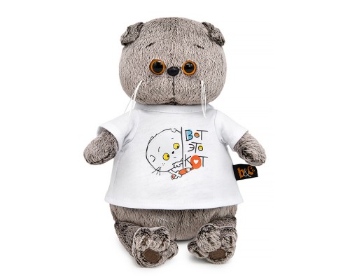 Кот Басик в футболке с принтом "Вот это кот", "Мультсериал"