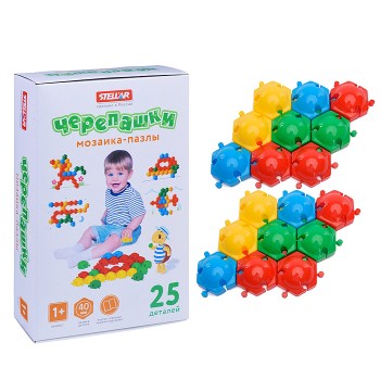 Мозаика пазлы Черепашки (40мм.25шт.)