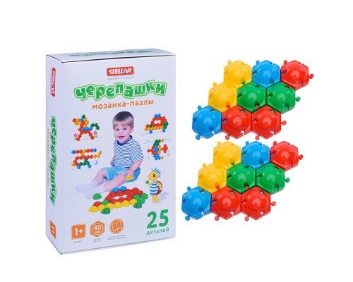 Мозаика пазлы Черепашки (40мм.25шт.)