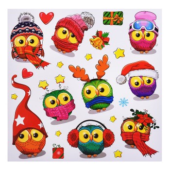 Декоративные наклейки. Совята (30х30 см)