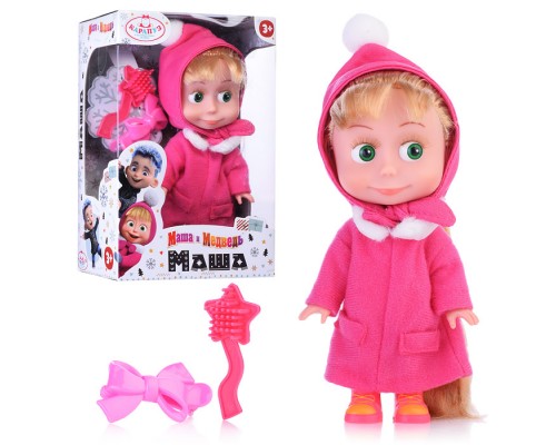 Кукла Маша 15 см, "Маша и Медведь" (без звука, акс,) коробке