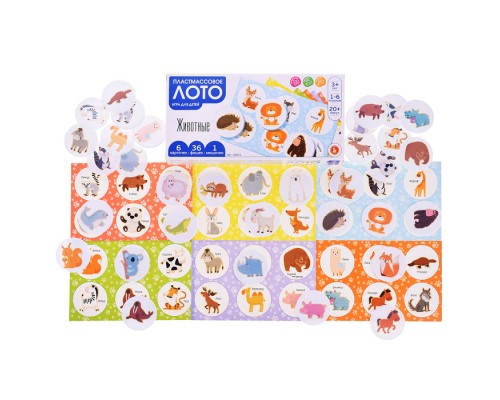 Лото пластмассовое "Животные"