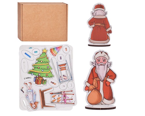 Игровой набор "Детский сад" (дерево) крафтовая коробка