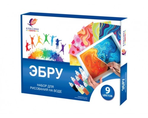 Набор для рисования на воде "Эбру" 9 цветов
