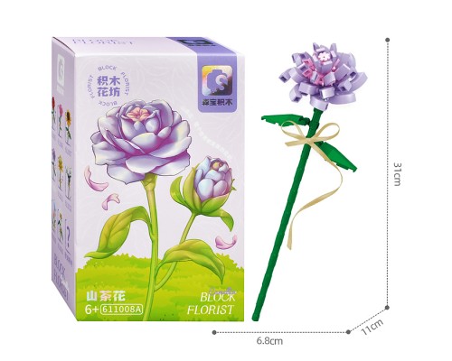 Конструктор "Цветок: Камелия" в коробке