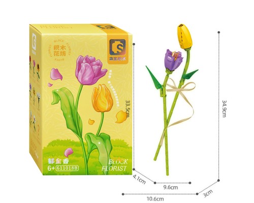 Конструктор "Цветок: Тюльпан" (111 дет.) в коробке