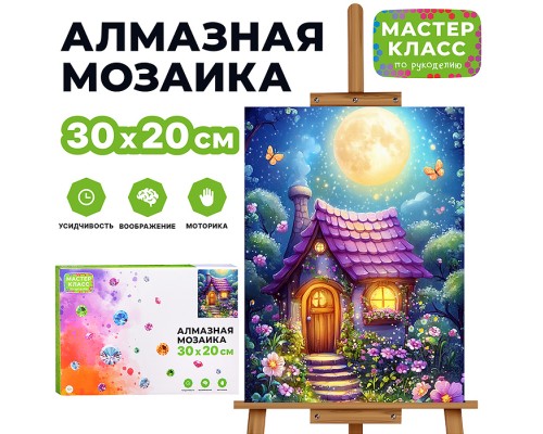 Мозаика алмазная "Сказочный домик" 20*30см.