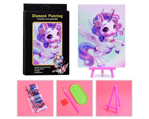 Мозаика алмазная "Единорожка" 15*20см