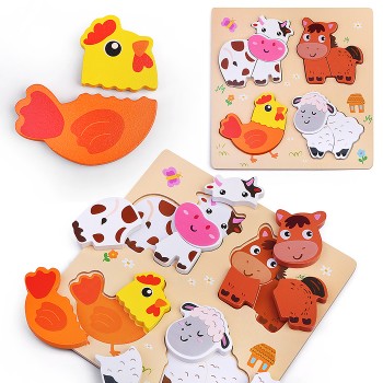 Пазл-вкладыш "Животные фермы"