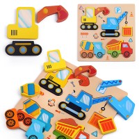 Пазл-вкладыш "Строительная техника"