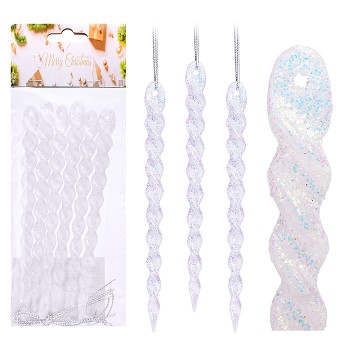 Набор новогодних украшений "Льдинки счастья" (6шт х 13 см)