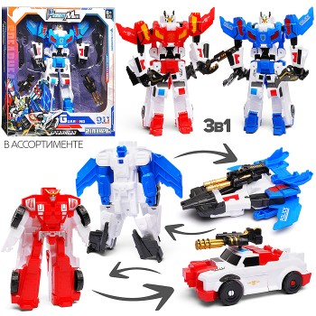 Робот трансформирующийся в служебное авто, в коробке