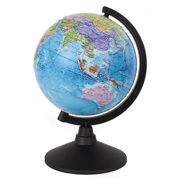 Глобус Земли политический 210мм рельефный с подсветкой Классик