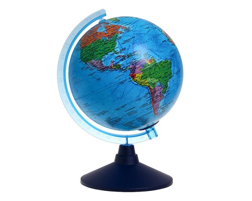 Интерактивный глобус Земли политический с подсветкой 210мм от батареек