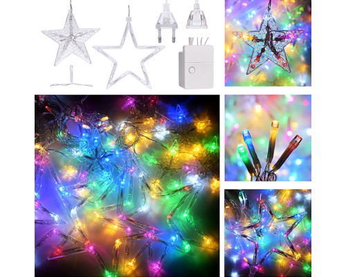 Электрогирлянда интерьерная "Звёзды" цветная