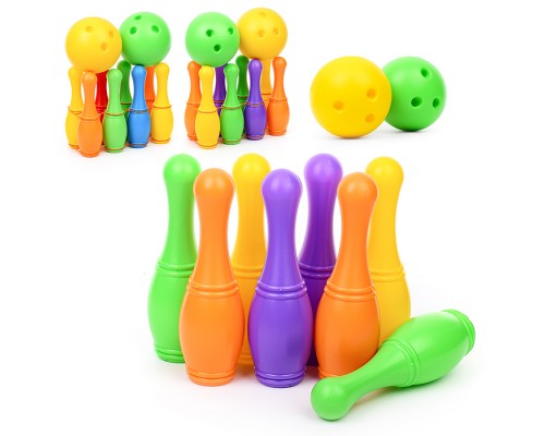 Кегли с большими шарами (8+2), в сетке