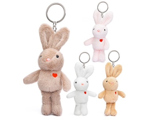 Мягкая игрушка-брелок "Заяц", аромат., с маленьким сердечком 18см
