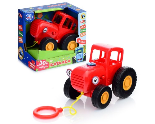 Музыкальный красный трактор "Синий трактор" (30 песен,загадок и звуков. свет. на бат.) в коробке