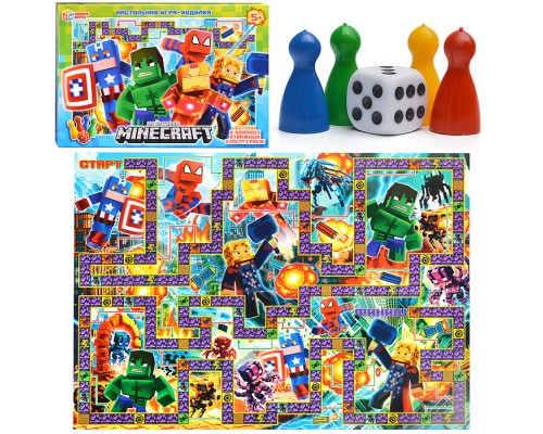 Настольная игра-ходилка "По мотивам Minecraft"
