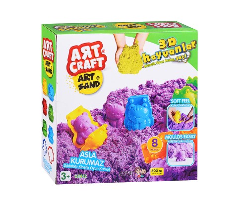 Набор кинетический песок "Любимые животные" 500г.