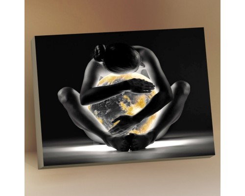 Картина по номерам 40х50 "Объятия ночи" с поталью (10 цветов)