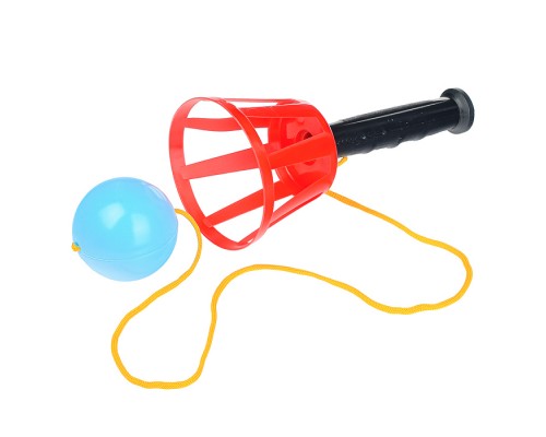 Поймай мяч 1 игрок (корзинка с ручкой +мячик на шнурке)