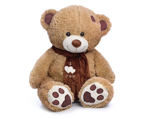 Медведь Тони с шарфом В110 цвет: кофейный