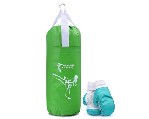 Набор детский игровой "Я-Чемпион" 6кг зеленый (перчатки, груша)