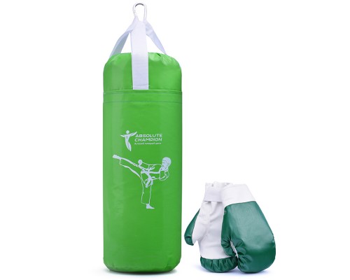 Набор детский игровой "Я-Чемпион" 8кг зеленый (перчатки, груша)