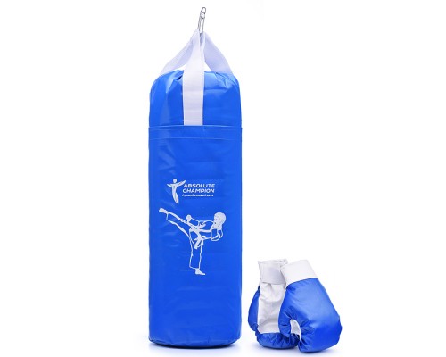 Набор детский игровой "Я-Чемпион" 8кг синий (перчатки, груша)