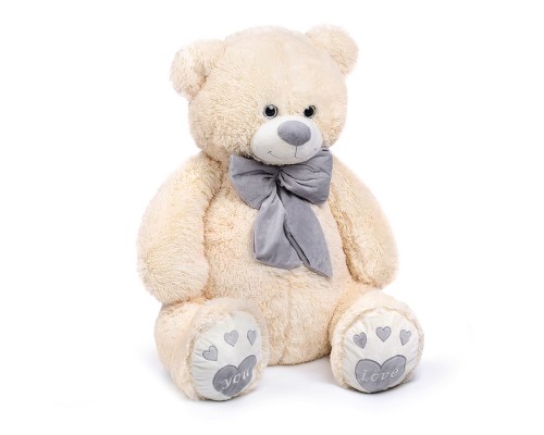 Медведь Пьер с бантом В130, латте