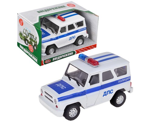 Машина "Внедорожник. ДПС" на бататейках, в коробке