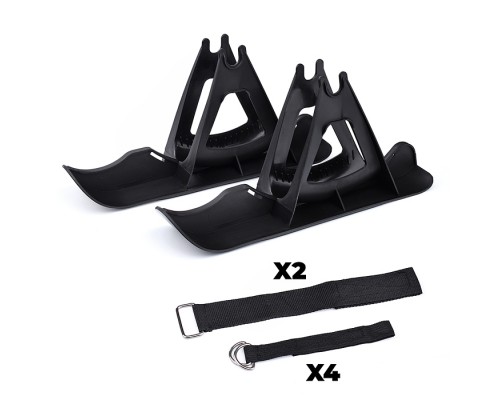 Лыжи для беговела на 12" колеса, цвет черный