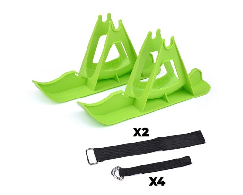 Лыжи для беговела на 12" колеса, цвет зеленый