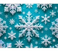 Конверт художественный малый "Снежинки объемные"