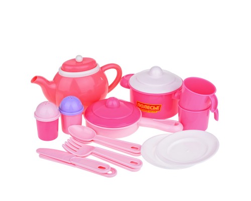 Набор детской посуды "Настенька" на 2 персоны (18 элементов) (в сеточке)