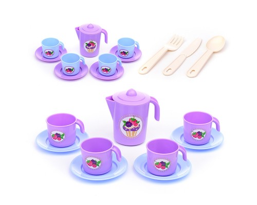Набор детской посуды "Анюта" на 4 персоны (V1) (22 элемента) (в сеточке)