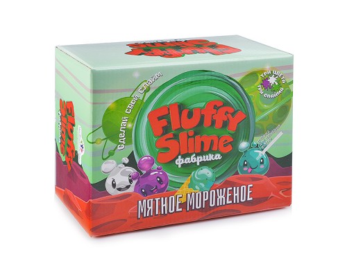 Набор для опытов и экспериментов "Флаффи-слайм фабрика" Мятное мороженое