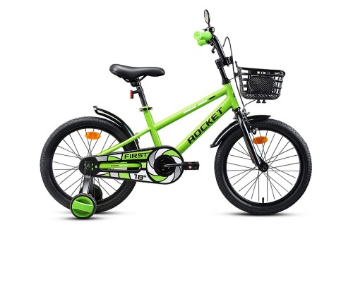 Велосипед 18" Rocket First, цвет зеленый